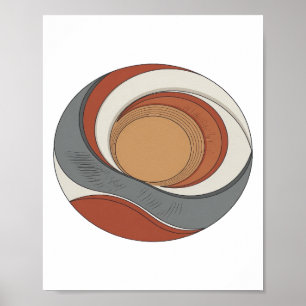 Witty Gray ABSTRACTE KUNST Grafisch ontwerp v2 Poster