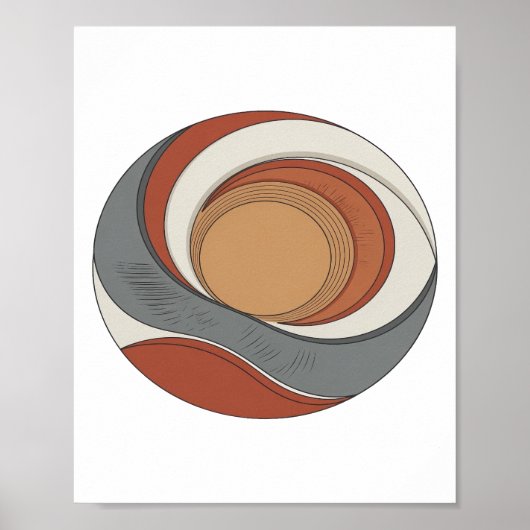 Witty Gray ABSTRACTE KUNST Grafisch ontwerp v2 Poster (Voorkant)