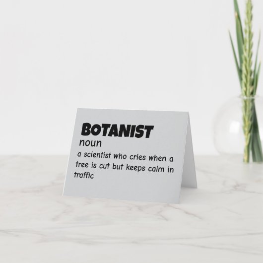 Witty Greenhouse Scientist Definitie Bedankkaart (Voorkant)