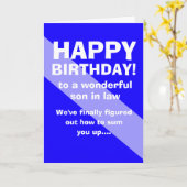 witty Happy birthday wish to son in law Kaart (Gele Bloem)