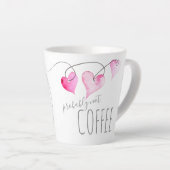 Witty Hearts Valentijnsdag Gift Latte Mok (Rechterhoek)