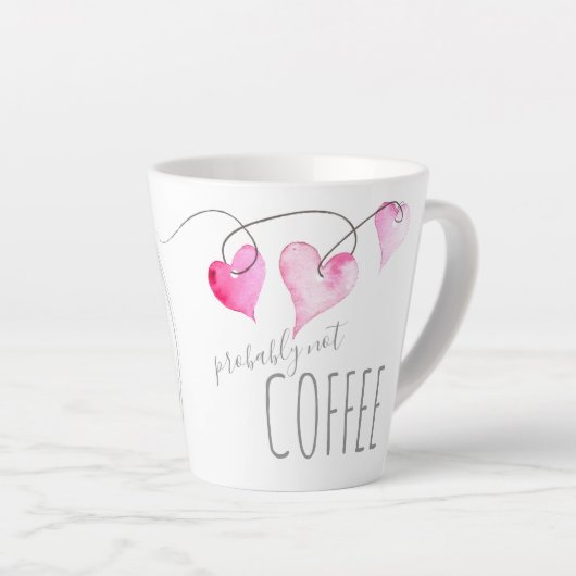 Witty Hearts Valentijnsdag Gift Latte Mok (Rechterhoek)