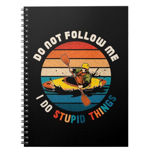 Witty Kayaker Funny Kayaking Humor Water Sport Notitieboek (Voorkant)