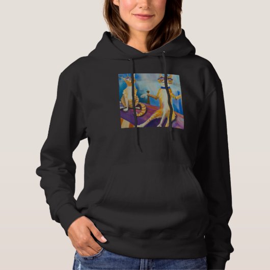 Witty kittens humorous cat meow kitty portrait wit hoodie (Voorkant)
