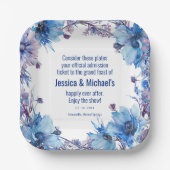 💍 Witty 💍 Korenbloemen en Lavendel Elegance Papieren Bordje (Voorkant)