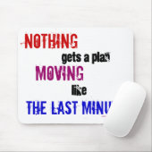 Witty Last Minute Procrastinator Typografie Muismat (Met muis)