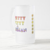 Witty Lesbian Matglas Bierpul (Voorkant links)