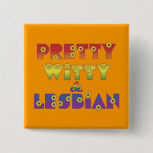  Witty Lesbian Vierkante Button 5,1 Cm (Voorkant)