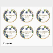 Witty Logo Design Elegant Blueberry Jam PReserves Ronde Sticker (Vel)