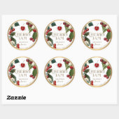 Witty Logo Design Elegant Cherry Jam PReserves Ronde Sticker (Vel)