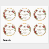 Witty Logo Design Elegant Cranberry Jam PReserves Ronde Sticker (Vel)