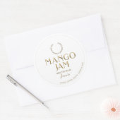Witty Logo Design Elegant Mango Jam PReserves Ronde Sticker (Envelop)