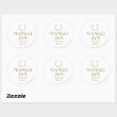 Witty Logo Design Elegant Mango Jam PReserves Ronde Sticker (Vel)