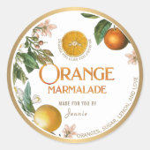 Witty Logo Design Elegant Oranje Marmalade Label (Voorkant)
