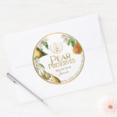 Witty Logo Design Elegant Pear PReserves of Jam Ronde Sticker (Envelop)