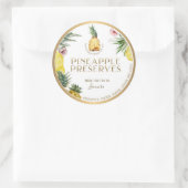 Witty Logo Design Elegant Pineapple PReserves Ronde Sticker (Tas)