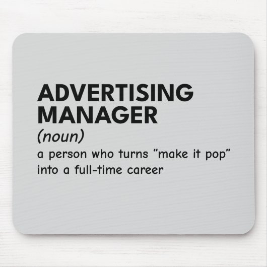 Witty Marketing Manager Definitie Muismat (Voorkant)