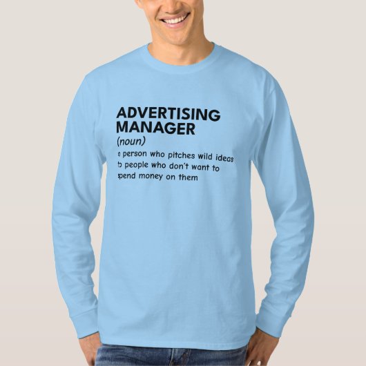 Witty Marketing Manager Look T-shirt (Voorkant)