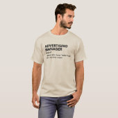 Witty Marketing Manager T-shirt (Voorkant volledig)