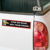 Witty Minimalist Phone-Free Driving Bumpersticker (Op Truck)