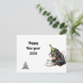 Witty New Year Greeting Card Briefkaart (Staand voorkant)