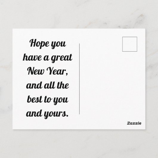 Witty New Year Greeting Card Briefkaart (Achterkant)