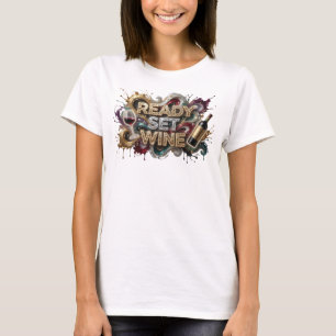 Witty Orange KLAAR WIJN Draagbare Kunst T-shirt