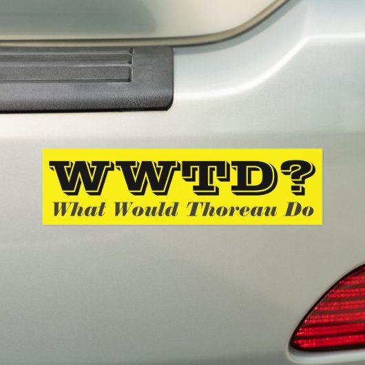 Witty Philosophical Enlightening Humoureuze boodsc Bumpersticker (Op auto)