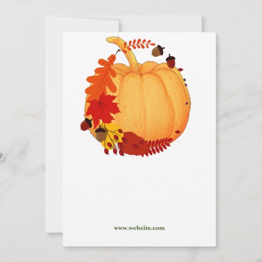 Witty Quote Oranje Herfst Foliage Pumpkin Spice Kaart (Achterkant)