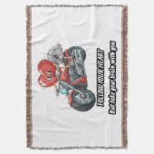 witty relationship quote gift heart riding bike deken (Voorkant Verticaal)