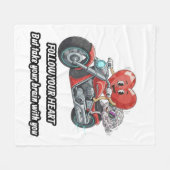 witty relationship quote gift heart riding bike fleece deken (Voorkant (Horizontaal))