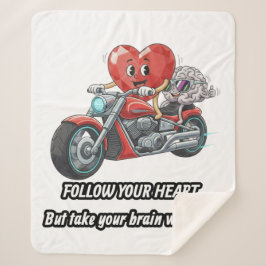 witty relationship quote gift heart riding bike sherpa deken