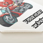 witty relationship quote gift heart riding bike sherpa deken (3/4)