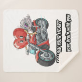 witty relationship quote gift heart riding bike sherpa deken (Voorkant (horizontaal))