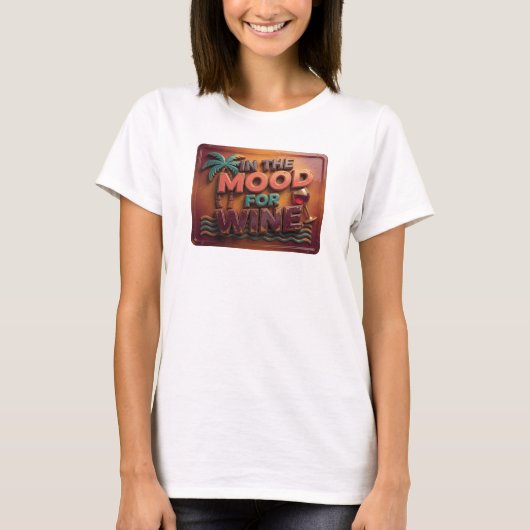 Witty Roze IN DE STEMMING VOOR WIJN T-shirt (Voorkant)