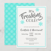 Witty Winter Cocktail Party Kaart (Voorkant / Achterkant)