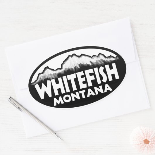 Witvis Montana ovaal berg stickers (Envelop)
