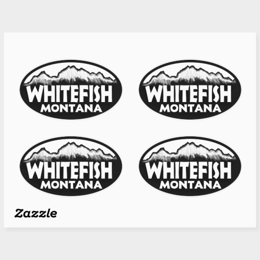 Witvis Montana ovaal berg stickers (Vel)
