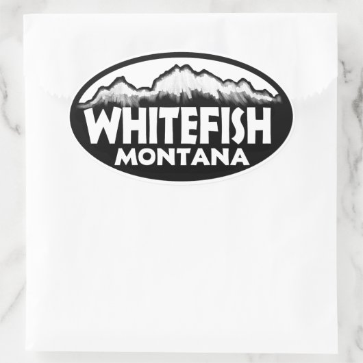 Witvis Montana ovaal berg stickers (Tas)