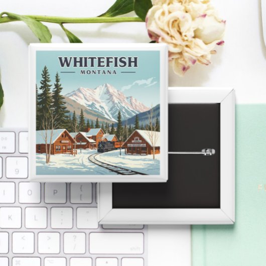  witvis Montana Vierkante Button 5,1 Cm