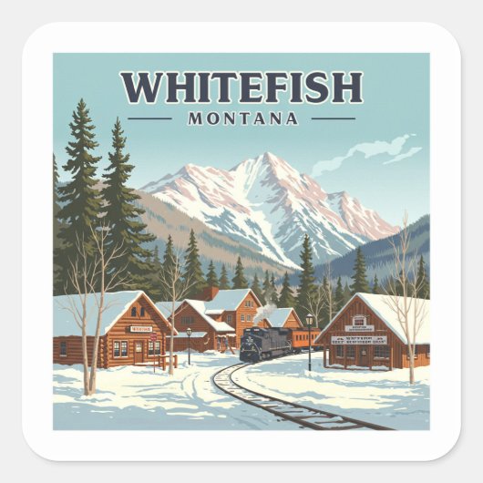  witvis Montana Vierkante Sticker (Voorkant)