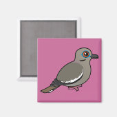 Witvleugelduif Magneet (Voorkant / Achterkant)