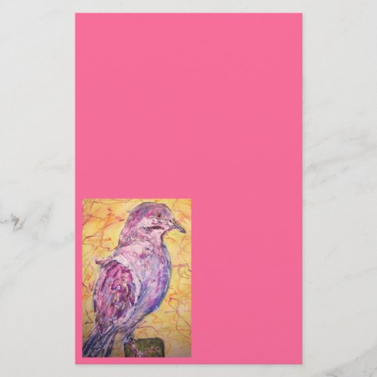 Witvleugelige Dove art Briefpapier (Voorkant)