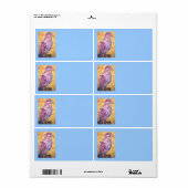 Witvleugelige Dove art Etiket (Full Sheet)