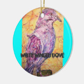 Witvleugelige Dove art Keramisch Ornament (Links)