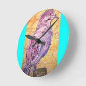 Witvleugelige Dove art Ronde Klok (Hoek)