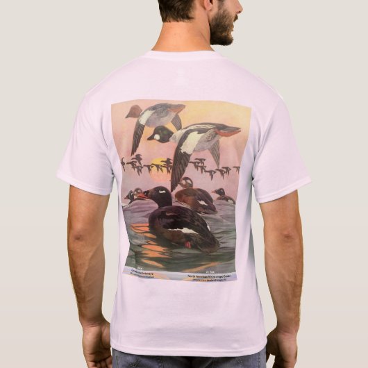 Witvleugelige schotel en goudoog, dubbel kunstwerk t-shirt (Achterkant)