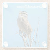 Witvolle mugrog glazen onderzetter (Achterkant)