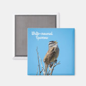 Witvolle mugrog magneet (Voorkant / Achterkant)