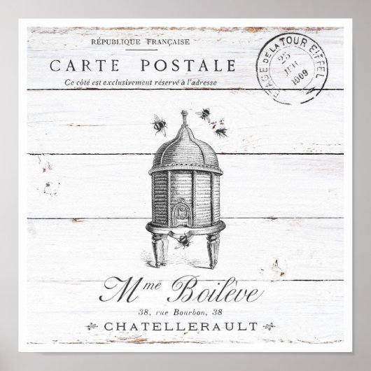 Witwashout -  bijenkorf poster (Voorkant)